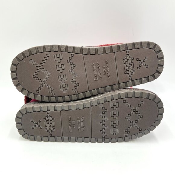 Muk Luks Womens Size 7 Burgundy Red Vegan Suede‎ Leather Boots Shoes - Picture 8 of 12